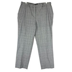Talbots Women Stretch Pull-on Elastic Waistband Cambridge Glen Gray Pant Sz 16W